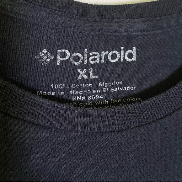 Polaroid Instant Camera Men's size XL Black One step with Retro Design t-shirt - Picture 3 of 5
